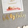 Kate Aspen Oh Baby Sign, Baby Shower Guest Book Frame Guest Book Alternatives, Nursery Decor, Baby Shower Decorations view 3