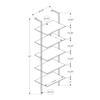 Monarch Specialties I 3683 Bookshelf, Bookcase, Etagere, Ladder, 5 Tier, 72" H, Office, Bedroom, Metal, Laminate, Black, Contemporary, Modern view 3