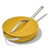 Caraway Nonstick Ceramic Saut Pan with Lid (4.5 qt, 11.8") - Non Toxic, PTFE & PFOA Free - Oven Safe & Compatible with All Stovetops (Gas, Electric & Induction) - Marigold view 1