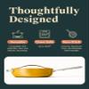 Caraway Nonstick Ceramic Saut Pan with Lid (4.5 qt, 11.8") - Non Toxic, PTFE & PFOA Free - Oven Safe & Compatible with All Stovetops (Gas, Electric & Induction) - Marigold view 3