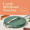 Caraway Nonstick Ceramic Saut Pan with Lid (4.5 qt, 11.8") - Non Toxic, PTFE & PFOA Free - Oven Safe & Compatible with All Stovetops (Gas, Electric & Induction) - Sage view 2