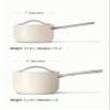 Caraway Nonstick Ceramic Sauce Pan with Lid (3 qt) - Non Toxic, PTFE & PFOA Free - Oven Safe & Compatible with All Stovetops (Gas, Electric & Induction) - Cream view 3