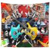 CORFOTO Music Tapestry Retro Music Guitar Musical Tapestry Brick Wall Tapestry Graffiti Wall with Musical Guitar for Men Bedroom Living Room College Dorm Decor Wall Art Wallpaper 70Wx47H inches view 2