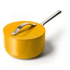 Caraway Nonstick Ceramic Sauce Pan with Lid (3 qt) - Non Toxic, PTFE & PFOA Free - Oven Safe & Compatible with All Stovetops (Gas, Electric & Induction) - Marigold view 1