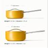 Caraway Nonstick Ceramic Sauce Pan with Lid (3 qt) - Non Toxic, PTFE & PFOA Free - Oven Safe & Compatible with All Stovetops (Gas, Electric & Induction) - Marigold view 3