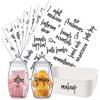 153 Bathroom Organization Labels, Prefdo Waterproof Black Script Preprinted on Clear Stickers for Storage Bins Bathroom Containers Hand Soap Labels Bottles Makeup Organizer (Black) view 1