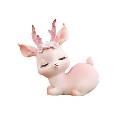ihreesy Car Interior Decoration Ornament,Cartoon Cute Deer Ornaments Creative Dashboard Decoration Resin Miniature Doll Personalized Interior Decoration for Vehicle,#D