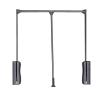 51 to 120 cm Adjustable Side Mounted Pull Down Closet Rod, Heavy Duty Closet Pull Down Rods Hanger for Hanging Clothes Wardrobe Lift Rail w/Telescoping Handle and Mounting Hardware (Size : 65-88cm) view 2