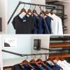 51 to 120 cm Adjustable Side Mounted Pull Down Closet Rod, Heavy Duty Closet Pull Down Rods Hanger for Hanging Clothes Wardrobe Lift Rail w/Telescoping Handle and Mounting Hardware (Size : 65-88cm) view 4