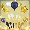 Zhanmai 110 Pcs Navy Blue Balloon Garland Kit Sky Night Moon Star Theme Balloons 36'' Gold Moon and 18'' Star Foil Party Decoration Wedding Birthday Blue Parties and Celebrations Decor view 3