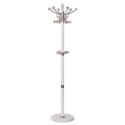 KUYWLMKMZZ Tree Coat Rack Household Floor Coat Rack Stainless Steel HooksHome Standing Coat RackModern Coat Rack Freestanding White Coat Tree Sturdy Coat Rack (Color : White)