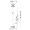 KUYWLMKMZZ Tree Coat Rack Household Floor Coat Rack Stainless Steel HooksHome Standing Coat RackModern Coat Rack Freestanding White Coat Tree Sturdy Coat Rack (Color : White) view 2