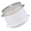 1set Double-layer Microwave Kitchen Steamer High Temperature Food Cooker for Efficient Steaming of Buns Rice Dumplings Practical Safe Cooking Container Grey Design view 1