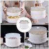 1set Double-layer Microwave Kitchen Steamer High Temperature Food Cooker for Efficient Steaming of Buns Rice Dumplings Practical Safe Cooking Container Grey Design view 3