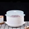 1set Double-layer Microwave Kitchen Steamer High Temperature Food Cooker for Efficient Steaming of Buns Rice Dumplings Practical Safe Cooking Container Grey Design view 4