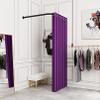 Clothing Store Fitting Room L-Shaped,for Privacy Protection And Room Divider, Simple Mobile Changing Room, Dressing Room,Wall Mounted,Mall Simple Changing Room And Display Rack, Easy To Install view 1