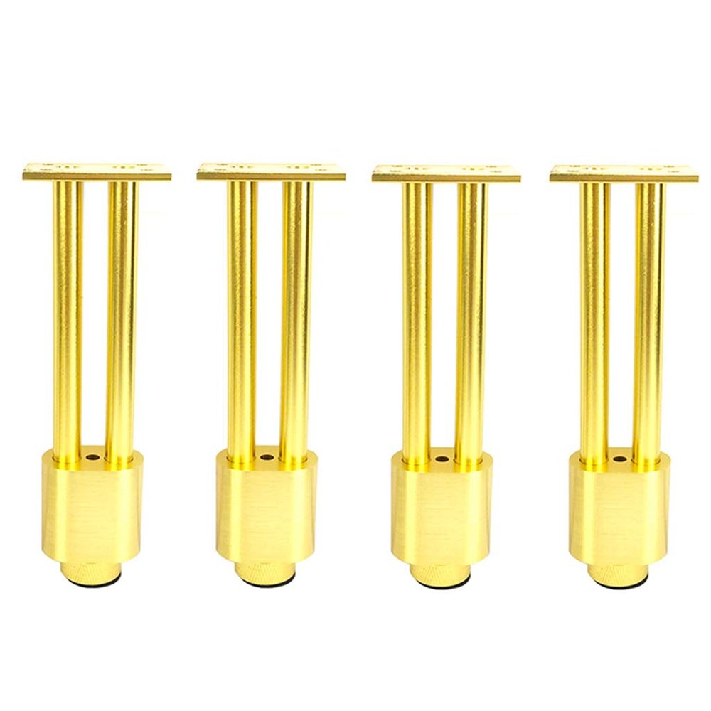 ACUIPP Homeimprovement4All-Aluminumcabinetfeetsolidbathroomcabinetlegssupportlegstvcabinetlegshardwarefeetbathroomcabinetbracketmetalfurniturelegs/Golden/25Cm