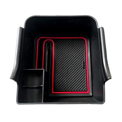 LadyCent 1 Pc Automobile Control Central Armrest Storage Box, Black Car Organizer Accessories, for Volkswagen Polo 2018 2019 2020