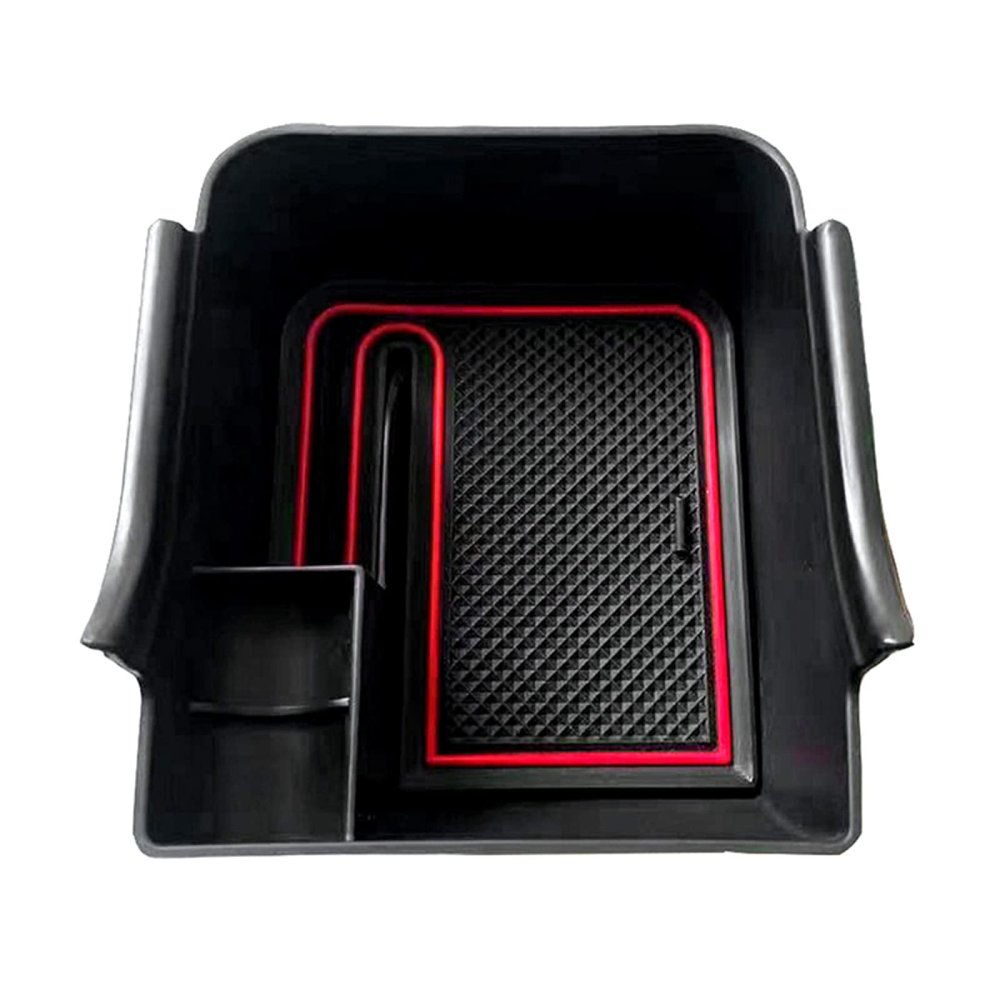 LadyCent 1 Pc Automobile Control Central Armrest Storage Box, Black Car Organizer Accessories, for Volkswagen Polo 2018 2019 2020