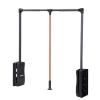 45-115 cm Pull Down Wardrobe Rail Lift Collapsible Closet Rod Aluminium Retractable Wardrobe Lift Hanger Organizer Storage System, Adjustable Width Clothing Finishing Rack view 1