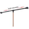 45-115 cm Pull Down Wardrobe Rail Lift Collapsible Closet Rod Aluminium Retractable Wardrobe Lift Hanger Organizer Storage System, Adjustable Width Clothing Finishing Rack view 4