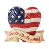 Enesco Jim Shore Heartwood Creek Patriotic America The Beautiful Heart Miniature Figurine, 3.35 Inch, Multicolor view 1