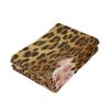 AIYOOLER Pink Rose Hand Towels for Bathroom Set of 2 Leopard Flower Cute Mix Wild Animal Creative Modern Art Soft Absorbent Small Bath Towels Decorative Towel Multipurpose for Hotel,Gym,Spa 28x14in view 3