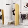 Clothing Store Fitting Room L-Shaped,for Privacy Protection And Room Divider, Simple Mobile Changing Room, Dressing Room,Wall Mounted,Mall Simple Changing Room And Display Rack, Easy To Install view 1
