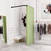 Clothing Store Fitting Room L-Shaped,for Privacy Protection And Room Divider, Simple Mobile Changing Room, Dressing Room,Wall Mounted,Mall Simple Changing Room And Display Rack, Easy To Install view 1
