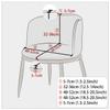 XGANGM Kitchen Dining Room Chairs Covers Slipcovers with Curved Back Set of 1/2/4/6, Office Living Room Wingback Chair Slipcovers Stretch Checked Velvet Grey Bar Swivel Chairs Covers,L,4PCS view 3