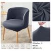 XGANGM Kitchen Dining Room Chairs Covers Slipcovers with Curved Back Set of 1/2/4/6, Office Living Room Wingback Chair Slipcovers Stretch Checked Velvet Grey Bar Swivel Chairs Covers,L,4PCS view 4