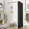 JMCAJIE Clothing Store Fitting Room L-Shaped Simple Mobile Changing Room, Corner Privacy Protection Dressing Room,Wall Mounted,Mall Simple Changing Room and Display Rack, Easy to Install view 1
