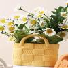 NA Morandi Creative Ceramic Handbag vase Simple hydroponic Planter Fresh Girl Style Ornament Yellow view 1