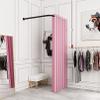 Clothing Store Fitting Room L-Shaped,for Privacy Protection And Room Divider, Simple Mobile Changing Room, Dressing Room,Wall Mounted,Mall Simple Changing Room And Display Rack, Easy To Install view 1