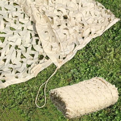 Jolan Beige Camouflage Netting 22m 23m 33m 34m 35m 36m 44m 46m 47m 55m, Shade Net, for Camping, Hunting, Decoration, Sunscreen, Military Reinforced Camouflage Net,Beige-4x6m(13.1 * 19.7ft)