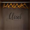 Closet Signage Decal Area Label Signage Shoe Closet Storage Organizer Style Dresser Vinyl Wall Art Decal Sticker Home Closet Area Dressing Room Dressing Area Wardrobe Cabinet Size (16x40 inch) view 1