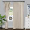 Fcoise 96 Inches Long Blackout Curtains Extra Wide Linen Window Curtains Panels Pinch Pleat Room Divider Drapes for Dorm Decor/Doorway/Restaurant (100 W x 96 L Inches, 2 Panels, Sand Beige) view 1