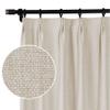 Fcoise 96 Inches Long Blackout Curtains Extra Wide Linen Window Curtains Panels Pinch Pleat Room Divider Drapes for Dorm Decor/Doorway/Restaurant (100 W x 96 L Inches, 2 Panels, Sand Beige) view 2