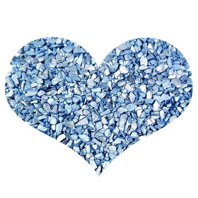 HappyFiller 23 OZ Crushed Shell Chips Broken Pieces,Resin Art Crafts Beach Theme Vase Bowl Filler,Succulent Plants Soil Cover,Candle Holder,Aquarium Pebble,Tabletop Fountain,Wedding Centerpiece,Blue