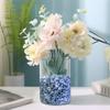 HappyFiller 23 OZ Crushed Shell Chips Broken Pieces,Resin Art Crafts Beach Theme Vase Bowl Filler,Succulent Plants Soil Cover,Candle Holder,Aquarium Pebble,Tabletop Fountain,Wedding Centerpiece,Blue view 2