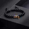 Black Volcanic Rope Cremation Bracelet With Stainless Steel Heart Urn Ashes Jewelry Adjustable Expandable Urn Bracelet view 4