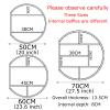 LIGUOYI Circle Wall Mirror Home Bathroom Cabinet Wall Mounted with Mirror Door, 20" 23.6" 27.5" Wood Wall Cabinet, Round Bathroom Mirror Cabinet, Makeup Vanity Mirror, Spacesaver Toilet Bathroom view 3