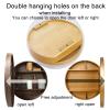 LIGUOYI Circle Wall Mirror Home Bathroom Cabinet Wall Mounted with Mirror Door, 20" 23.6" 27.5" Wood Wall Cabinet, Round Bathroom Mirror Cabinet, Makeup Vanity Mirror, Spacesaver Toilet Bathroom view 4