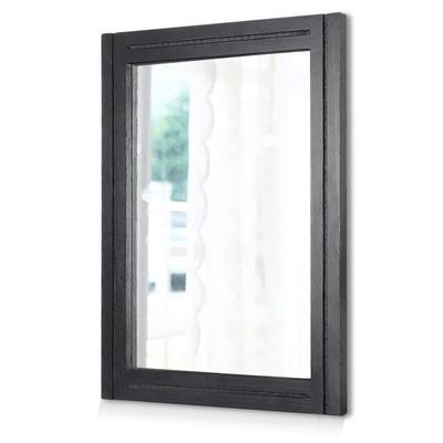AAZZKANG Black Mirrors for Wall Rectangle Wood Framed Decorative Wall Hanging Mirror for Bedroom Living Room Bathroom Home Entryway