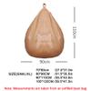 LDIW Bean Bag Chair Covers (No Filler) PU Leather Memory Foam Beanbag Replacement Cover for Organizing Children Plush Toys Blankets Towels Clothes Home Supplies,Khaki,80 * 90cm view 2