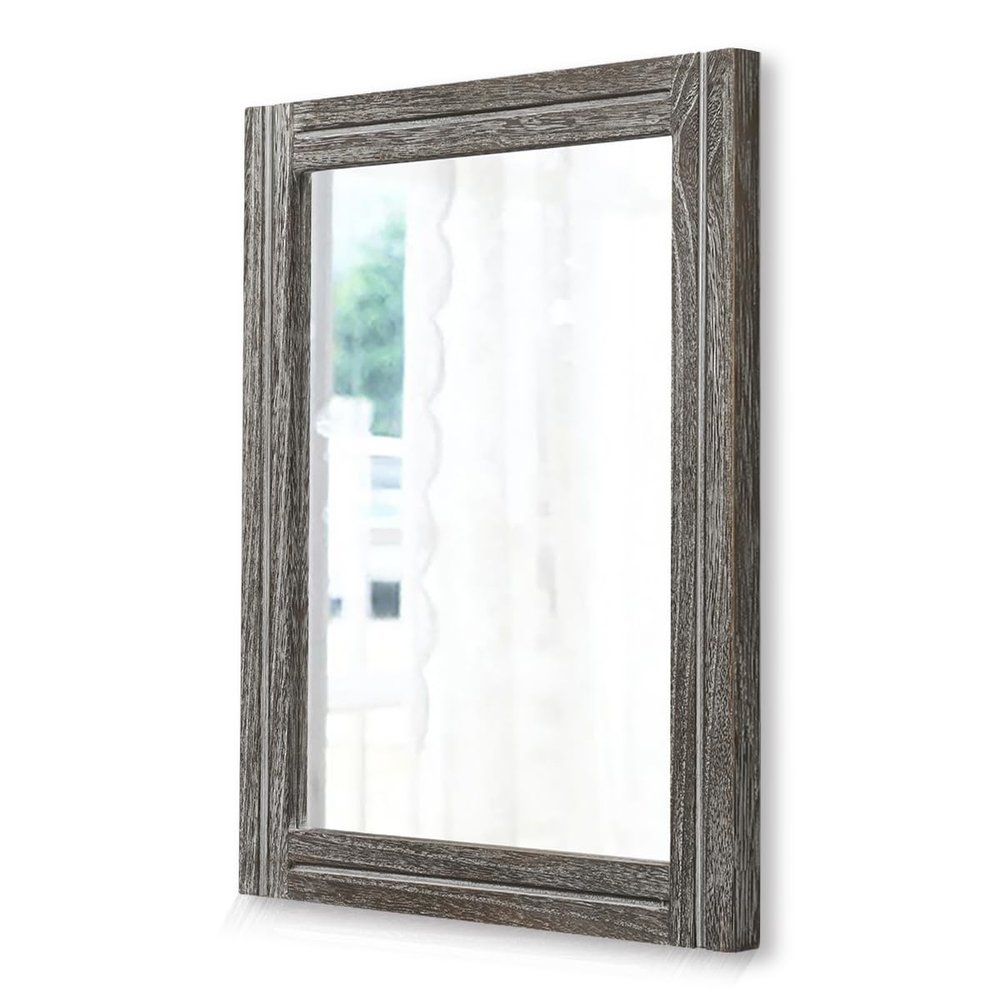 AAZZKANG Mirrors for Wall with Wooden Frame Rustic Wall Mirror Rectangular Decorative for Bedroom Bathroom Living Room Entryway Hanging