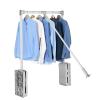 Aluminium Pull Down Wardrobe Rod, Adjustable 830-1150mm Wardrobe Hanging Rail Storage System Closet Hanger Rod, Retractable Hanger, Space Saving Wardrobe Rails (Size : 450-600 mm) 17.7-23.6in view 1