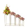 DYRABREST 4 Pcs Metal Flower Stand for Wedding Floor Gold Flower Stand Geometric Centerpieces Vase Wedding Flower Track Vase(35.4"/29.5"/23.6"/17.7") view 1