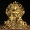 Brass Ksitigarbha Bodhisattva on Lion Netherworld Leader Buddha Statue(Original 17" H) view 2