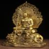 Brass Ksitigarbha Bodhisattva on Lion Netherworld Leader Buddha Statue(Original 17" H) view 3
